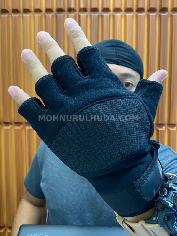 Sarung tangan motor setengah jari